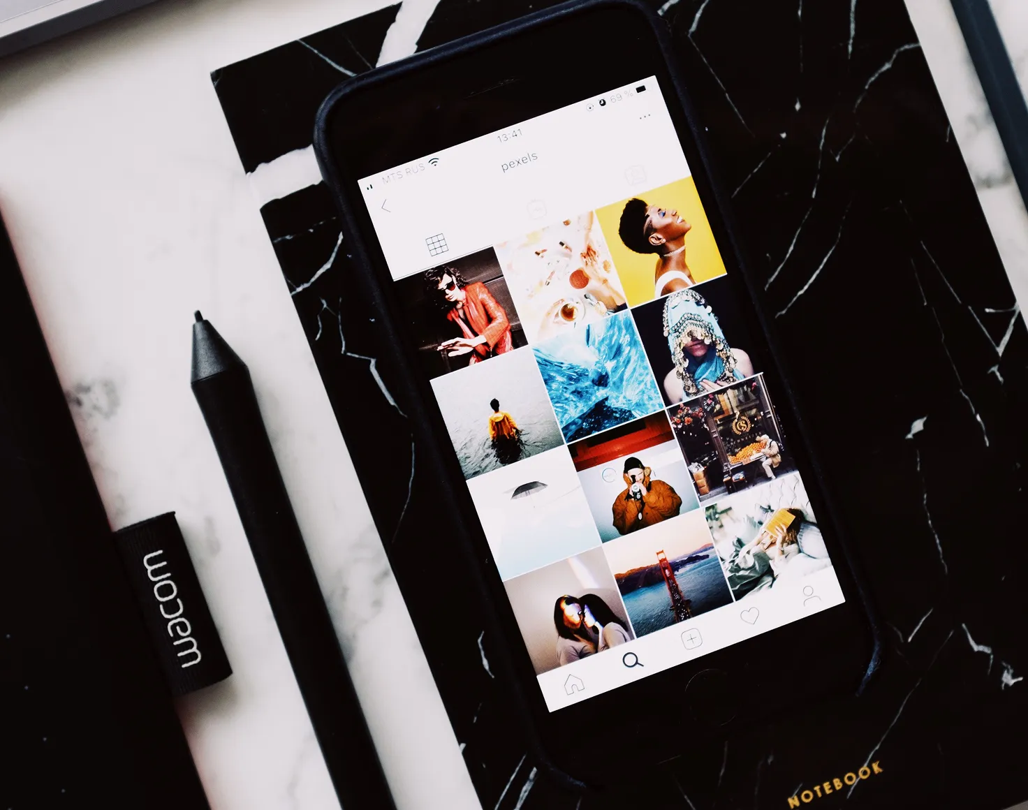 Social media design production in progress